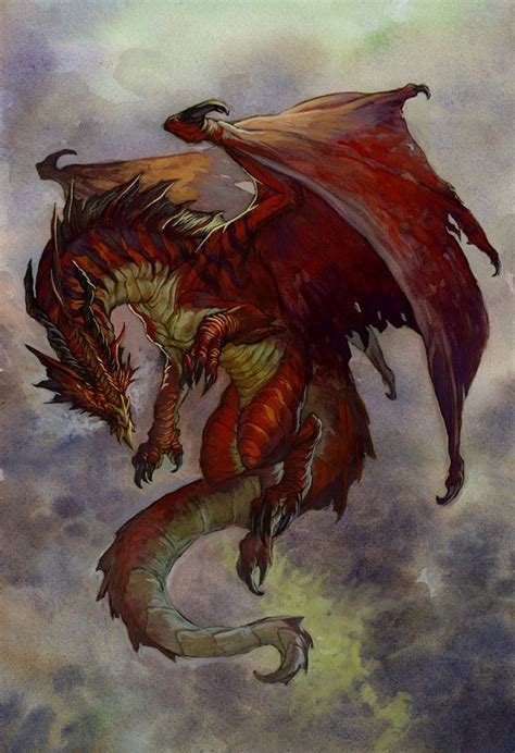 Red Dragon Codex by VinodRams Mythological Creatures, Fantasy Creatures ...