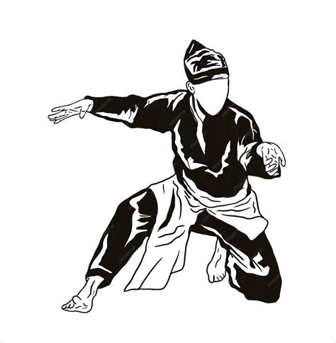 Premium Vector | Pencak silat vector illustration