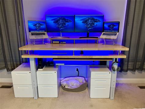 Desk LED Lighting | Diy standing desk, Standing desk, Desk