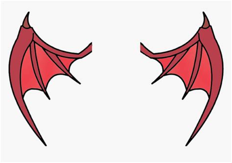 Transparent Devil Wings Png - Simple Devil Wing Drawing, Png Download ...