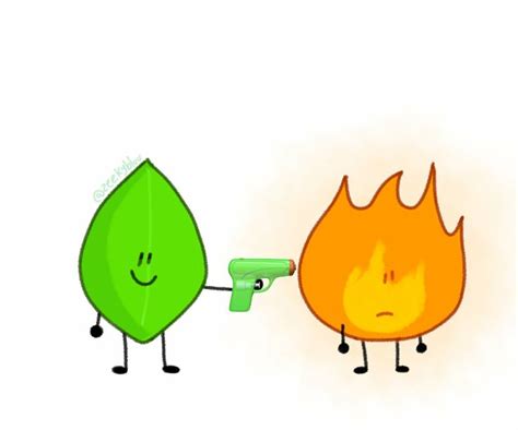 Bfb, firey and leafy | Vintage cartoon, Objects, Animated drawings