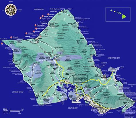 Large Oahu Island Maps For Free Download And Print | High-Resolution ...