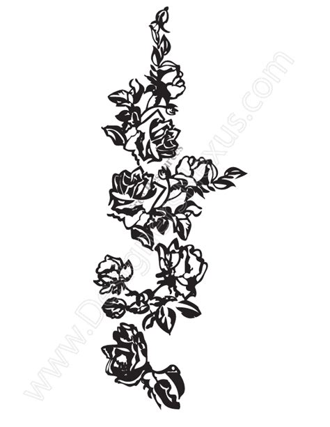 V15 Free Rose Vine Vector Graphic Rose Border Clip Art - Designers Nexus