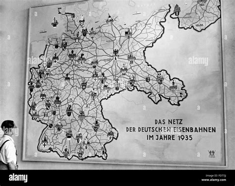 Schienennetz der Reichsbahn (Reichsbahn), 1935 Stockfotografie - Alamy