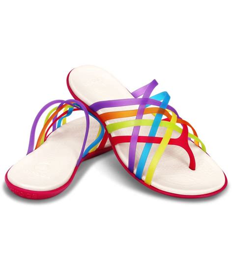 Crocs Multi Color Flat Slip-on & Sandal Relaxed Fit Price in India- Buy ...