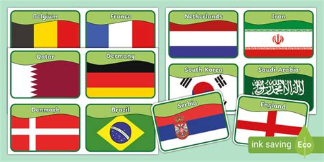 Qatar World Cup 2022 Flags Flashcards | Twinkl CA - Twinkl