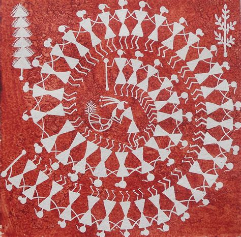 TARPA DANCE ORIGINAL WARLI PAINTING- Indian Tribal Art Painting by ...