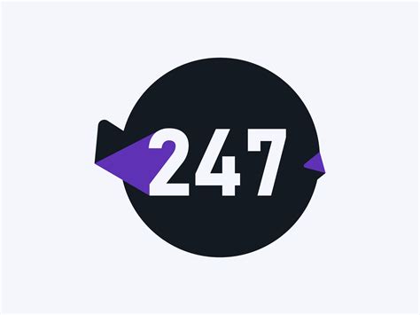 247 Number logo icon design vector image. Number logo icon design ...