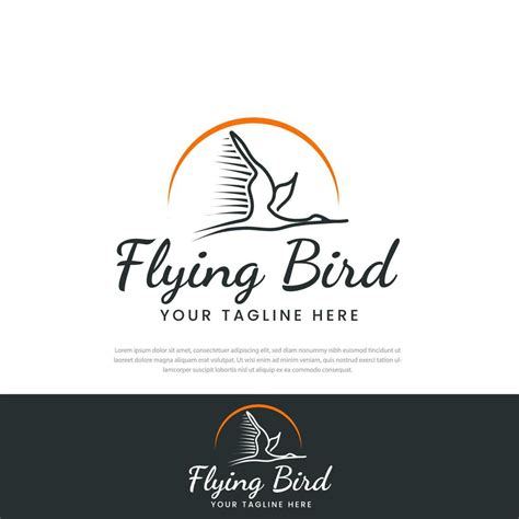 Simple flying bird abstract logo , template , vector design symbol Bird ...