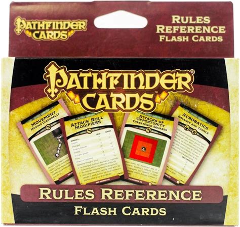 Pathfinder: Rules Reference Flash Cards – Dragons Den Games