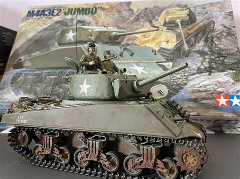 US M4A3E2 Tank Jumbo -- Plastic Model Military Vehicle Kit -- 1/35 ...