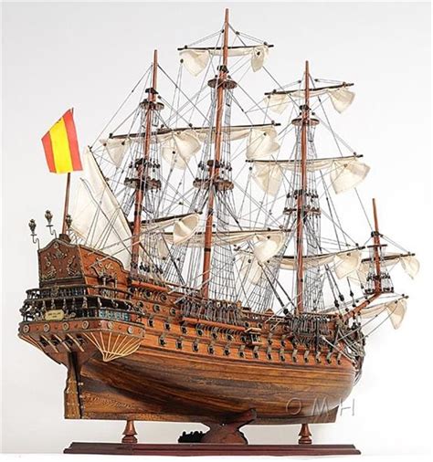 San Felipe Spanish Armada Galleon Model Teak Rosewood Mahogany 100% ...