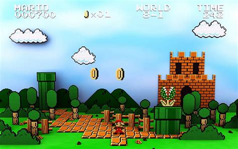 8 Bit Mario Background