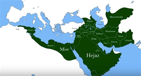 How the borders of Abbasid Caliphate changed in the Middle Ages ...