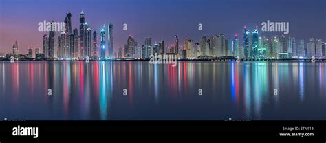 City skyline at night, Dubai, UAE Stock Photo - Alamy