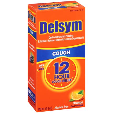 Delsym® 12-Hour Cough Relief Orange Flavor Cough Suppressant Liquid 5 ...