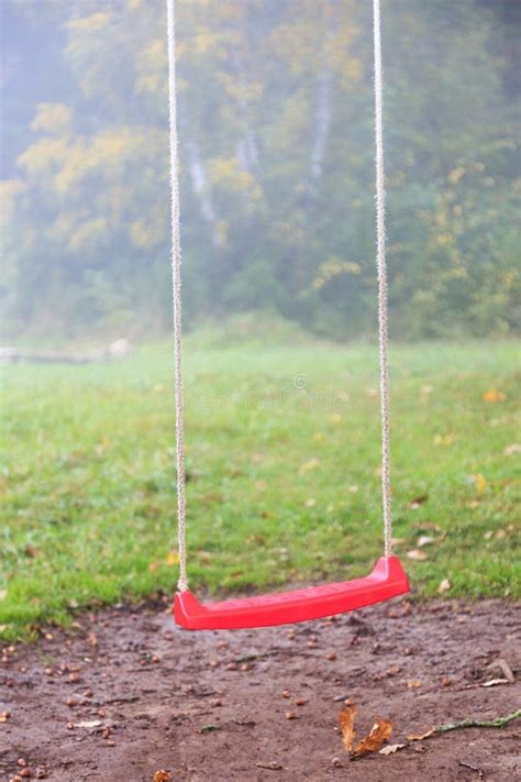 Red swing stock photo. Image of fall, outdoor, nonurban - 26507214