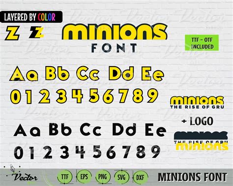 Minions font, Minions TTF, font svg, Minions font svg, Letters, Minions ...