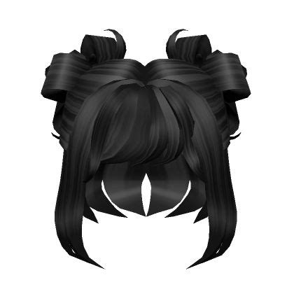 6361582090 | Black hair roblox, Bun hairstyles, Roblox