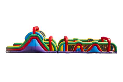 70ft Rainbow Run Obstacle Course for Parties and Events