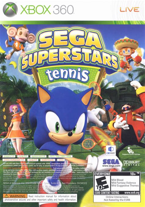 Sega Superstars Tennis / Xbox Live Arcade Compilation Disc (2008) Xbox ...