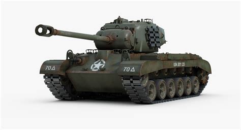 3d ww2 pershing tank m26