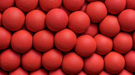 Close Up Background Of Textured Red Rubber Ball, School Playground, Red ...