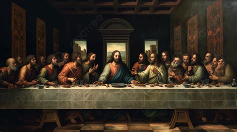 The Last Supper Of Jesus Christ Person In Italian Painting Background ...