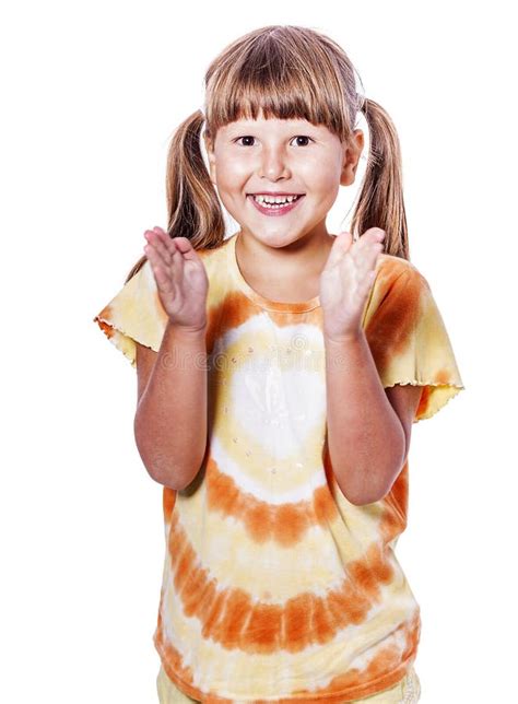 Girl clapping hands stock photo. Image of hands, gesture - 106841826