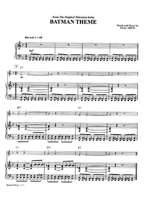 BATMAN THEME Piano Sheet music | Easy Sheet Music