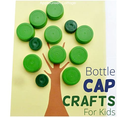 Bottle Cap Crafts for Kids - Apple Search Activity - AppleGreen Cottage