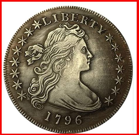 Rare Antique USA United States 1796 Liberty Silver Color Dollar Coin ...