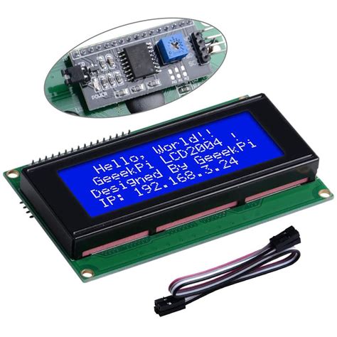 Buy GeeekPi IIC I2C TWI Serial LCD 2004 20x4 Display Module with I2C ...