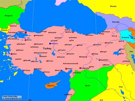 Map Of Turkey Regions Turkey Physical Political Maps Of