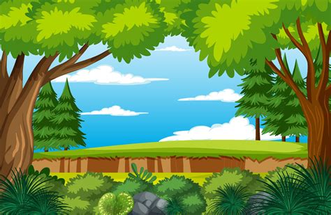 Cartoon forest environment background 7252738 Vector Art at Vecteezy