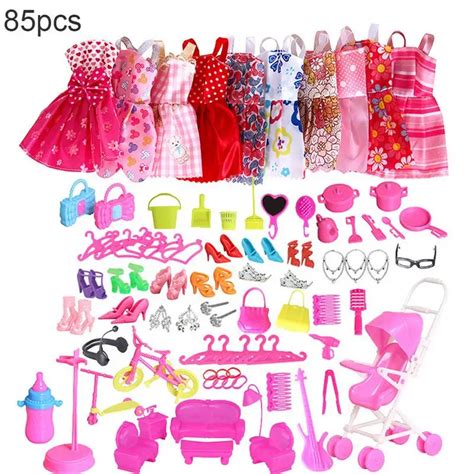 Aliexpress.com : Buy 85PCS Doll Accessories For Barbie Clothes ...