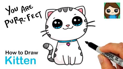 How To Draw A Cute Baby Kitten Step By Step - Depp My Fav