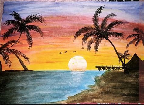 beach sunset landscape