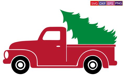 Christmas Truck Svg Graphic by Dev Teching · Creative Fabrica