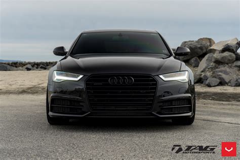 All Black Audi A6 Quattro on Vossen VFS2 Rims — CARiD.com Gallery