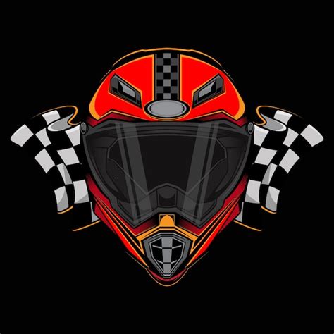 Premium Vector | Racing helmet icon logo