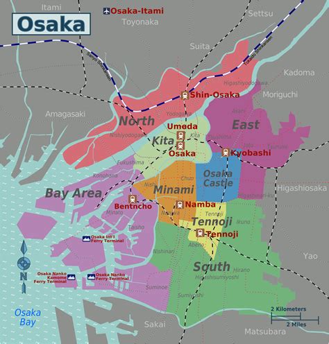 File:Osaka City Map.png - Wikitravel Shared