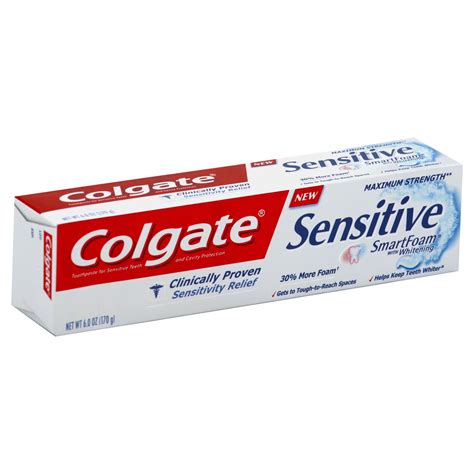 Colgate Toothpaste, for Sensitive Teeth and Cavity Protection, Maximum ...