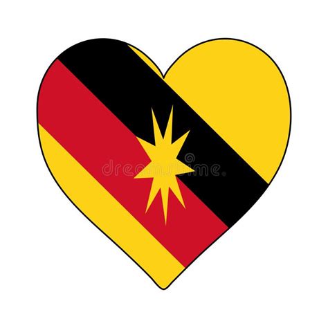 Sarawak Heart Shape Flag. Love Sarawak. State in Malaysia. Visit ...