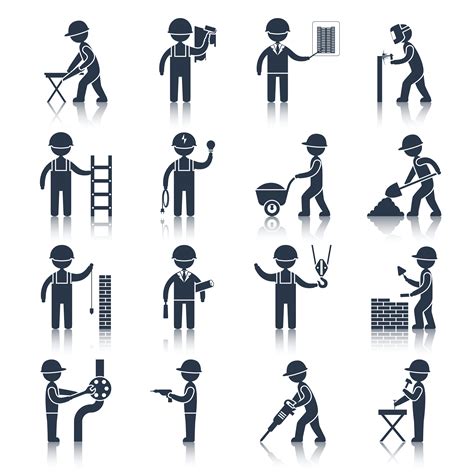 Construction Worker Safety Icons