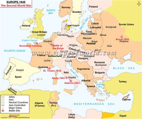 WW2 Map of Europe | Explore Europe During World War 2