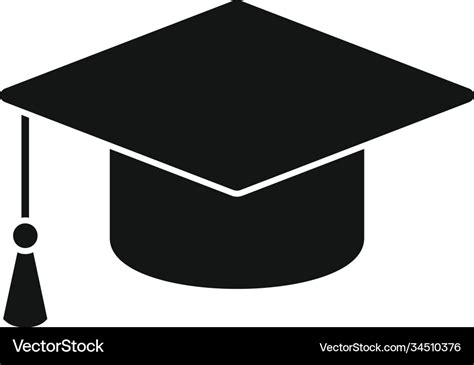 Graduation hat icon simple style Royalty Free Vector Image