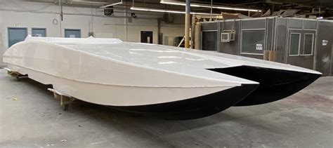 Hull And Deck Together For Outerlimits SC 37 Catamaran - Speed on the Water