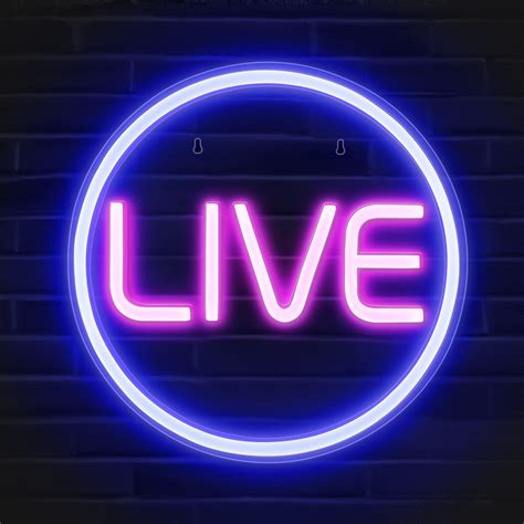 Buy Lumoonosity LIVE Neon Signs - LED Live On Air Neon Lights for ...