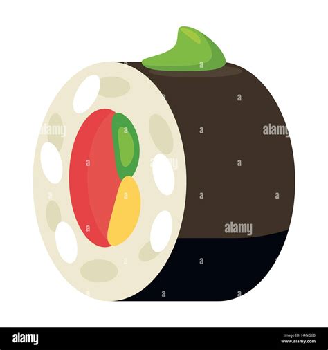 Sushi roll icon, cartoon style Stock Vector Image & Art - Alamy